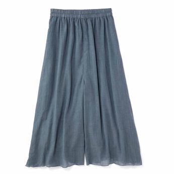 スカート見えふんわり軽いガーゼパンツ