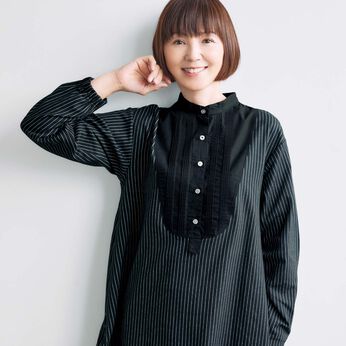 frauglatt | 大人の女史会×frauglattすっきりチュニック〈凛ブラック〉