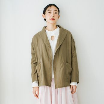 frauglatt | ダブルガーゼジャケット風カーディガン