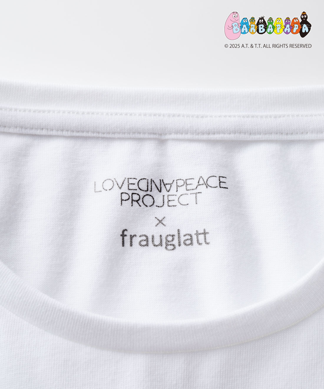 frauglatt|【8月分以降お届け】フラウグラット×バーバパパ 楽しい仲間と平和を願う 大人のロングTシャツ by LOVE＆PEACE PROJECT|コラボネームは肌当たりの心地よさを考慮して、プリントに。