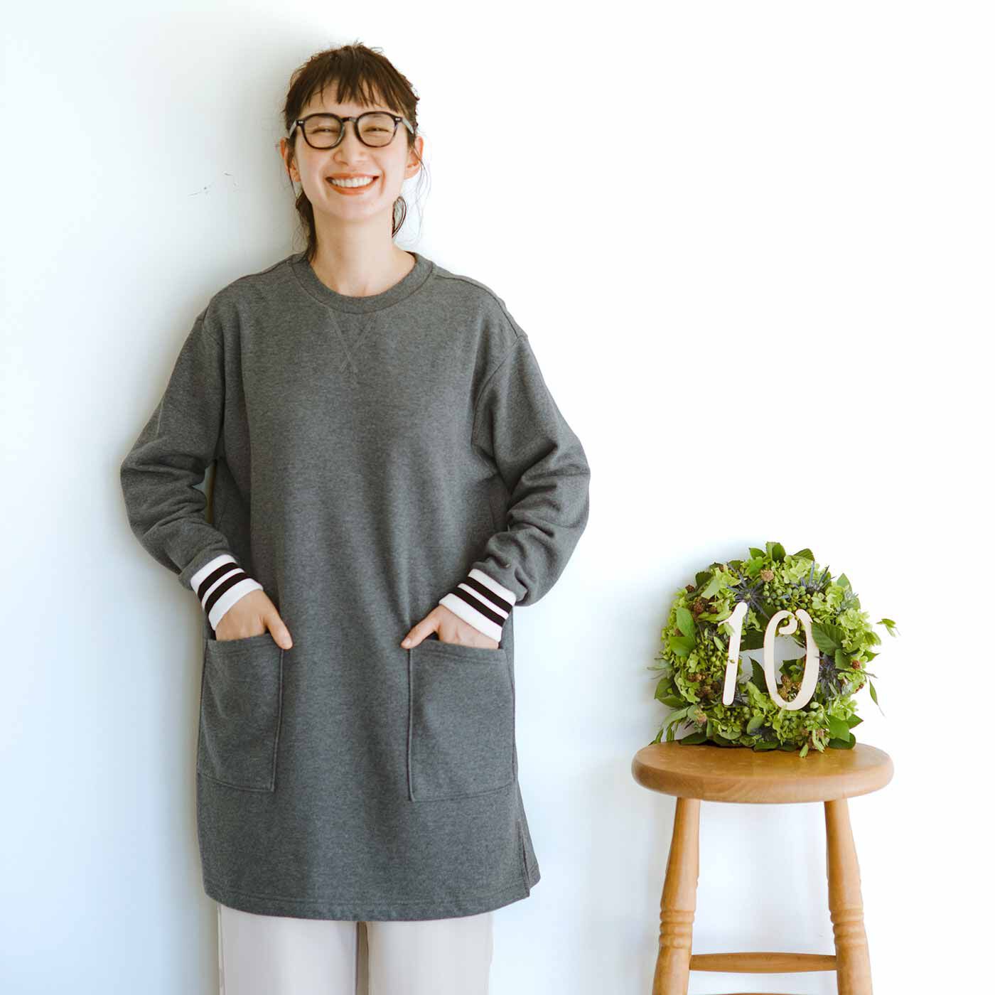 frauglatt|フラウグラット　大人気♪ 腰まですっぽりあったか 綿100％裏起毛チュニックの会