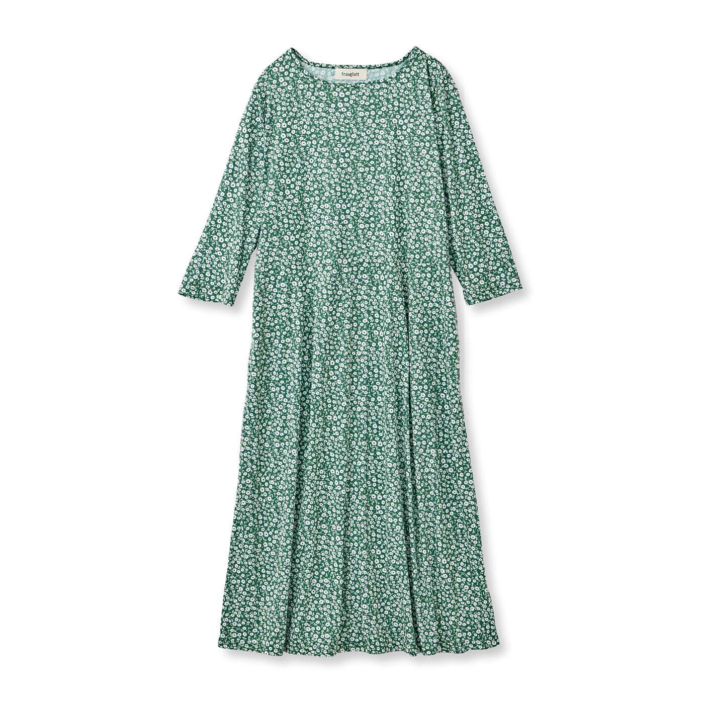 frauglatt［フラウグラット］|フラウグラット　身軽にお出かけ♪ 上品な小花柄のカットソーワンピースの会|〈グリーン〉