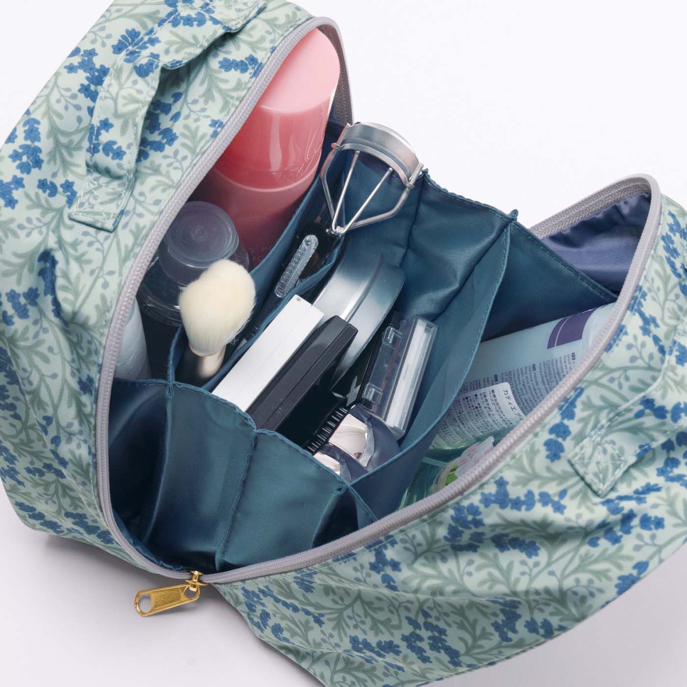 am&be|am＆be　アンティークフラワー 処方箋袋（せん）がきれいに片づいて見つけやすい大きめお薬箱ポーチの会|たっぷり入る大容量のメイクポーチにも。