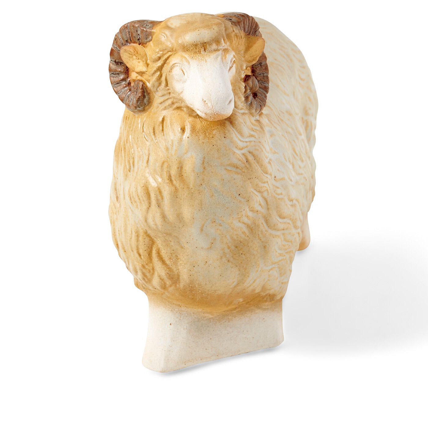 am&be|ａｍ＆ｂｅ　釉薬（ゆうやく）のぬくもりある表情が愛らしい　幸運を呼び込む　信楽焼のひつじ〈メレンゲ〉