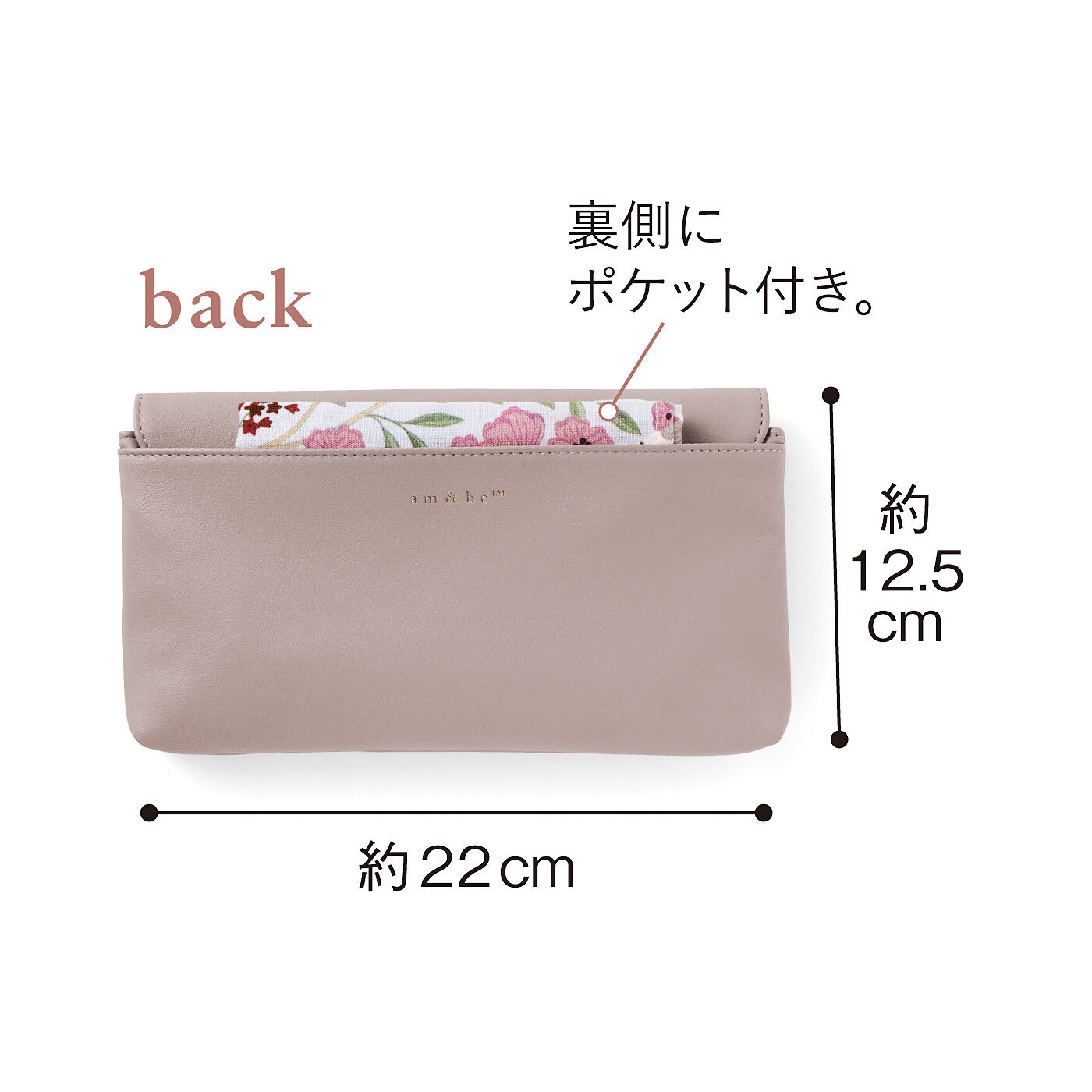 am&be|ａｍ＆ｂｅ　ショルダーストラップ付きで肌身離さず持ち歩き　お金と仲よくなる３点セット長財布
