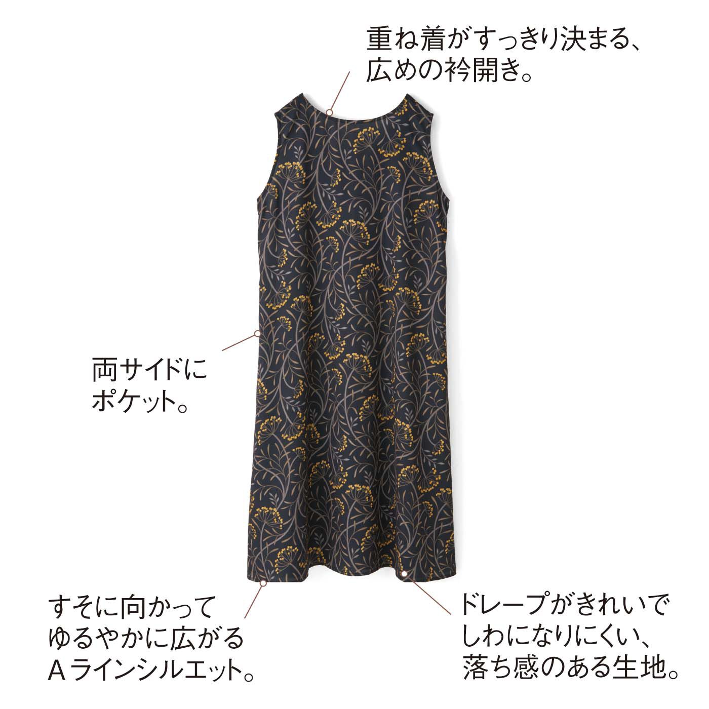 am&be|am＆be　アンティークフラワー カーテンみたいにゆらめくおめかしワンピースの会|〈ディル〉