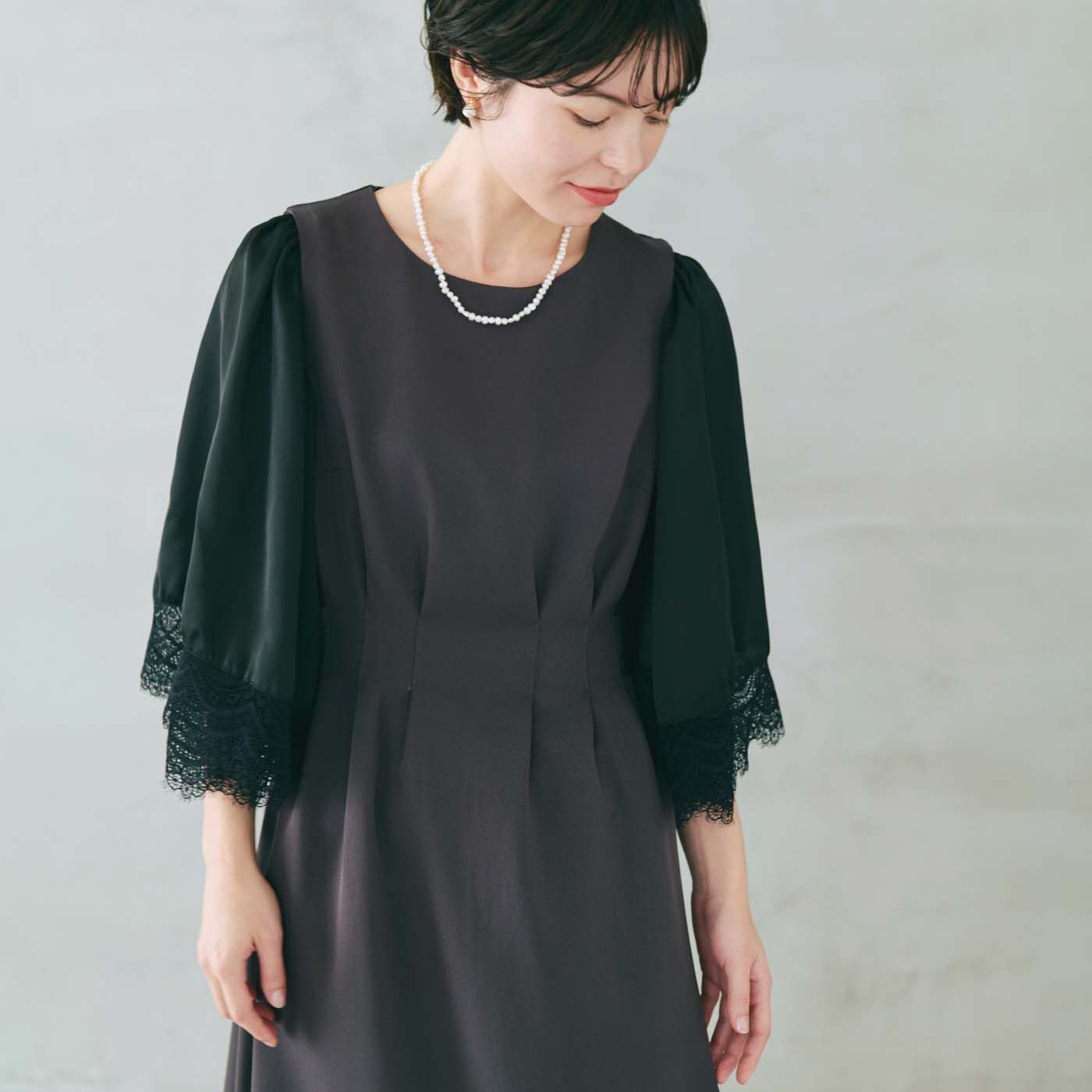 am&be|ａｍ＆ｂｅ ノースリーブが袖付きに変身！　手持ちの服が見違える付け袖〈黒レース〉の会