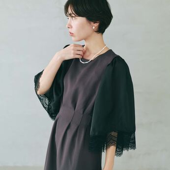 am&be | つけ袖黒レース