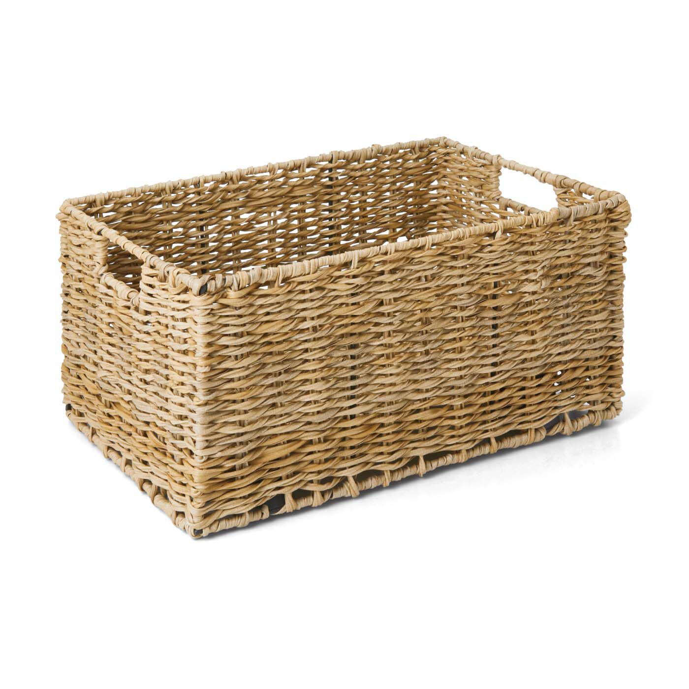 am&be|ａｍ＆ｂｅ　すき間収納で生活感を目隠し キャスター付きラタン風バスケット