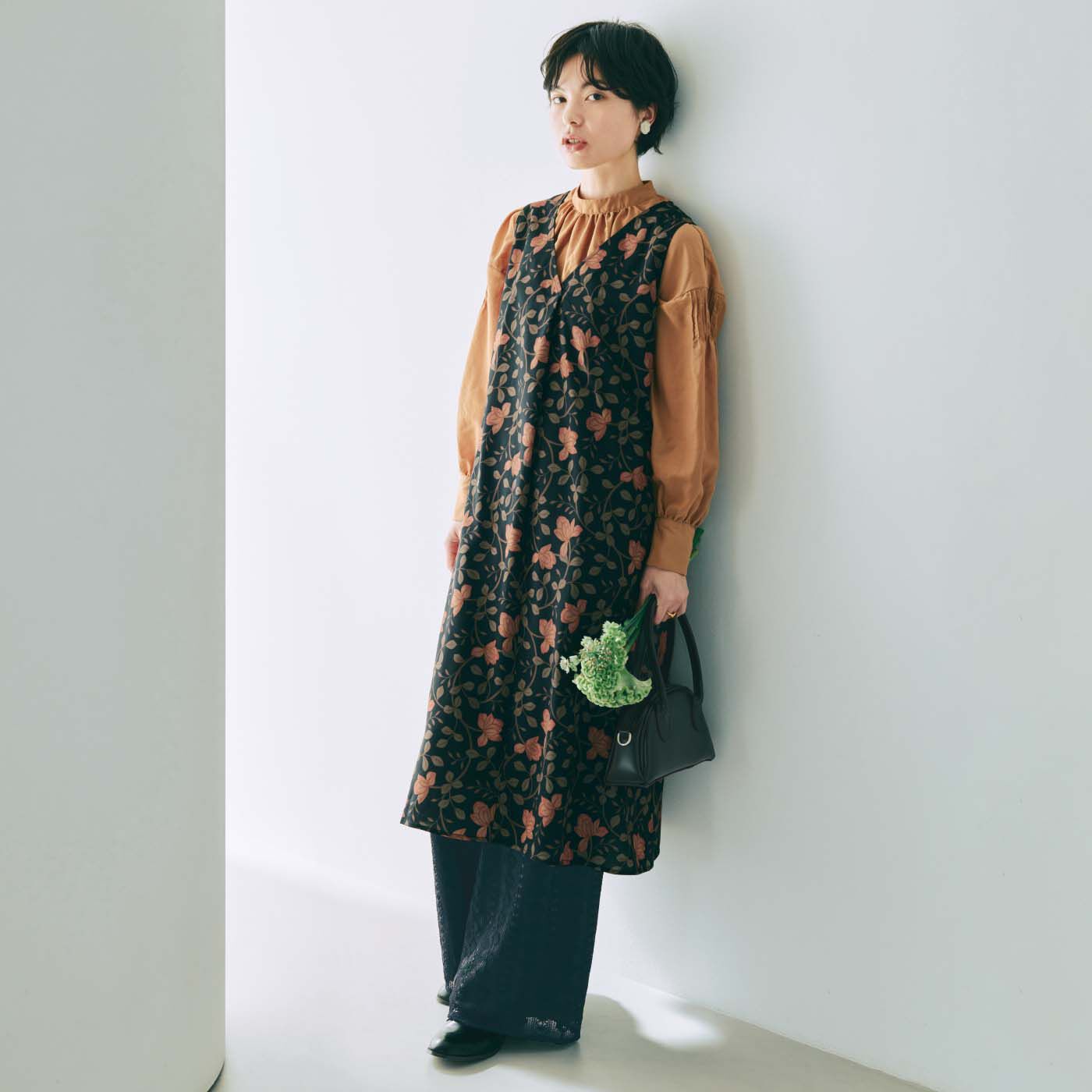 am&be|ａｍ＆ｂｅ アンティークフラワー カーテンみたいにゆらめくおめかしワンピースの会