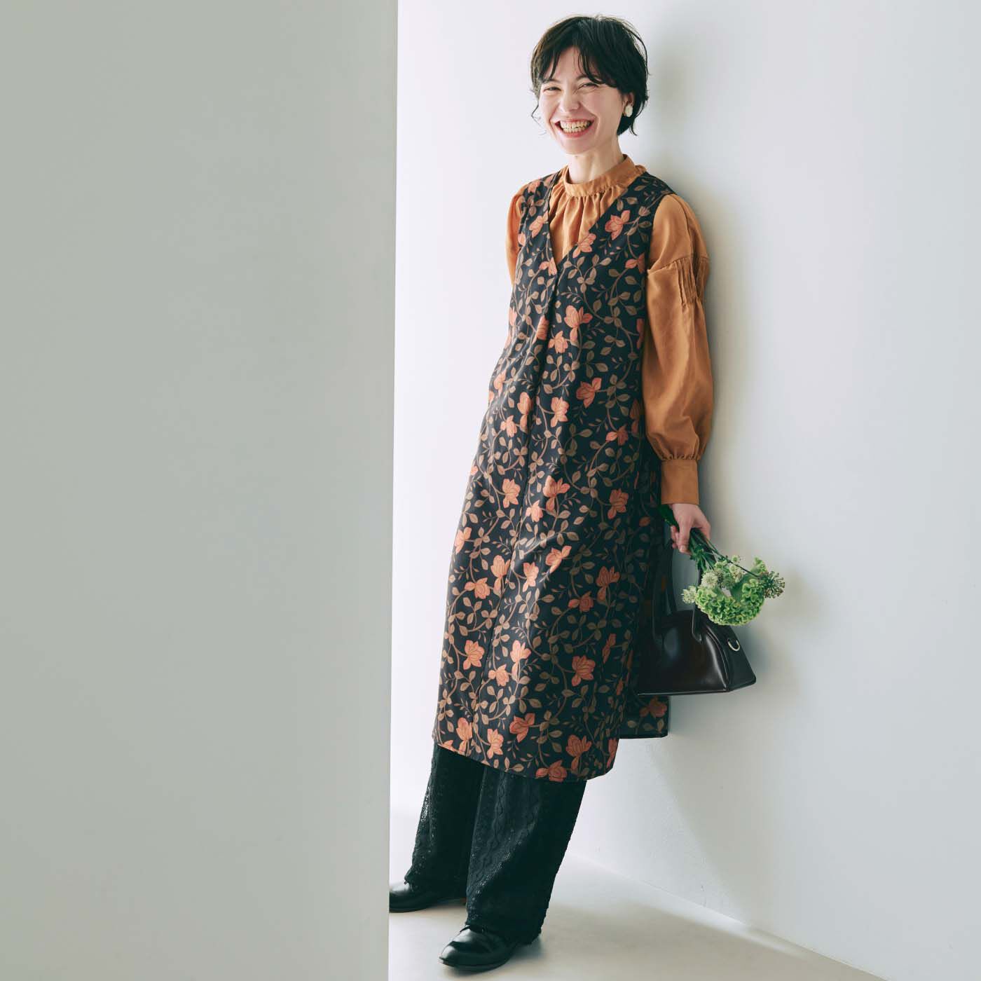 am&be|am＆be　アンティークフラワー カーテンみたいにゆらめくおめかしワンピースの会