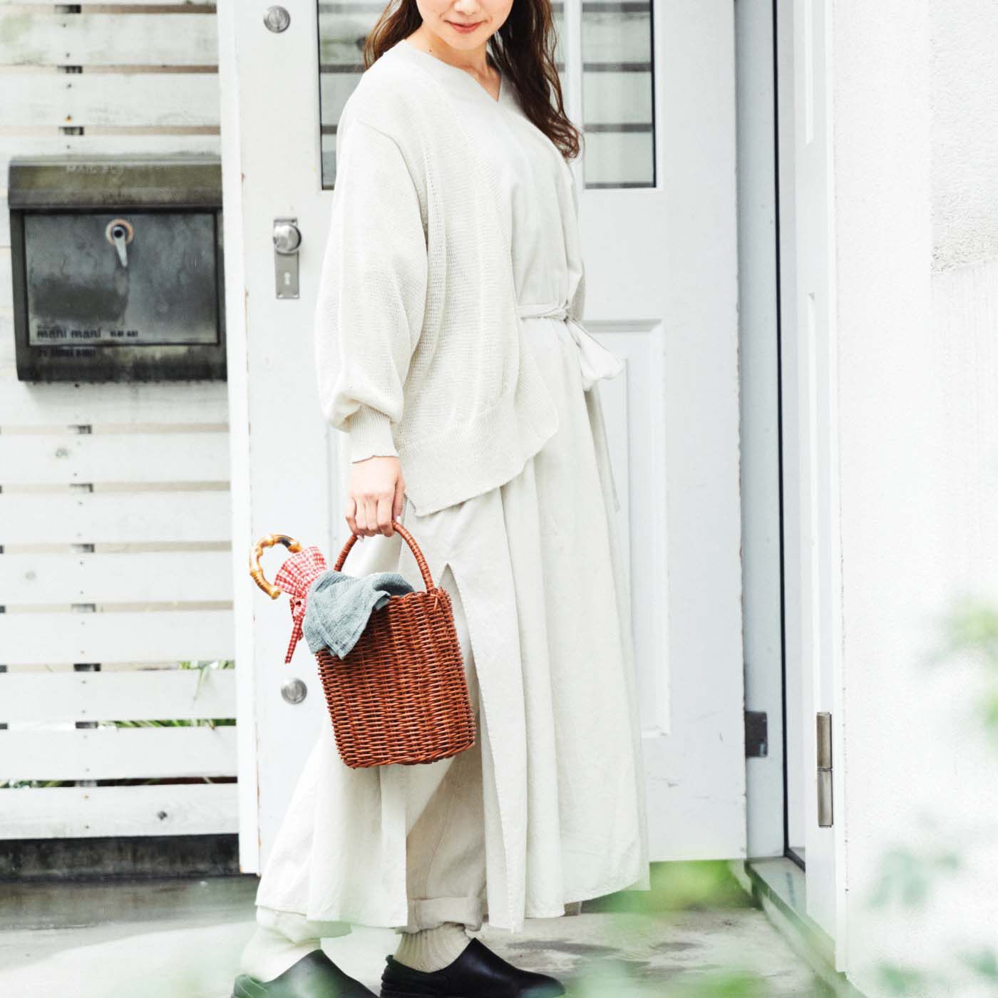 am&be|ａｍ＆ｂｅ　お出かけにも収納にも使える 水洗いできるかごバッグ