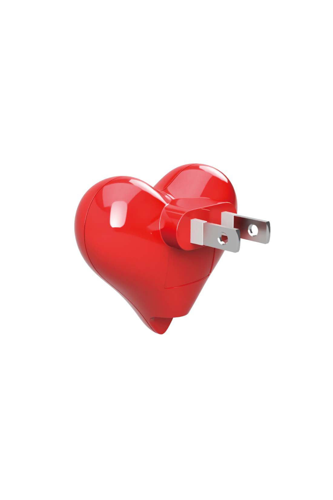 OSYAIRO|HeartBudsイヤホン〈パープル〉＆チャージャー〈レッド〉セット