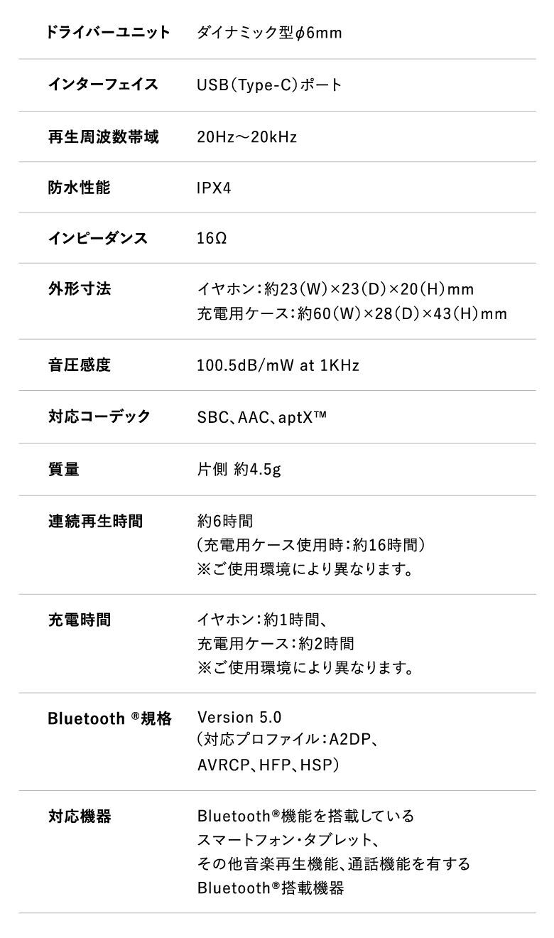 OSYAIRO|HeartBudsイヤホン〈パープル〉＆チャージャー〈レッド〉セット|イヤホン仕様