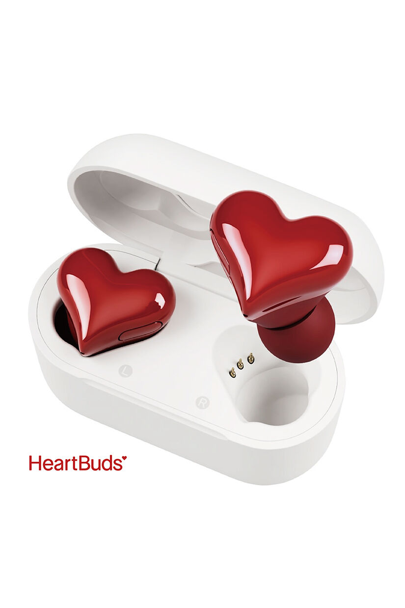 OSYAIRO|ケースカバー付き　ハートときめく真っ赤なイヤホンHeartBuds〈レッド〉