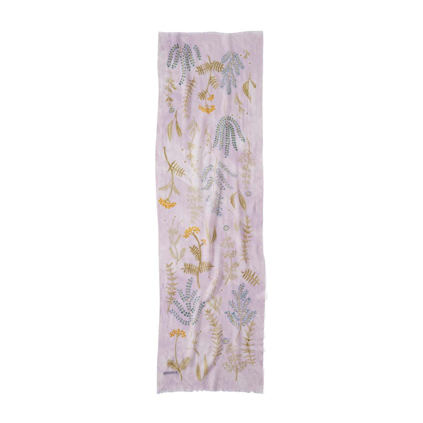 el:ment［エルメント］|el:ment&times;山本祐布子　あたためハーブ柄をまとう 軽くてふんわり 肌当たりやさしい ウール100％ロングストールの会|〈growing herbs〉