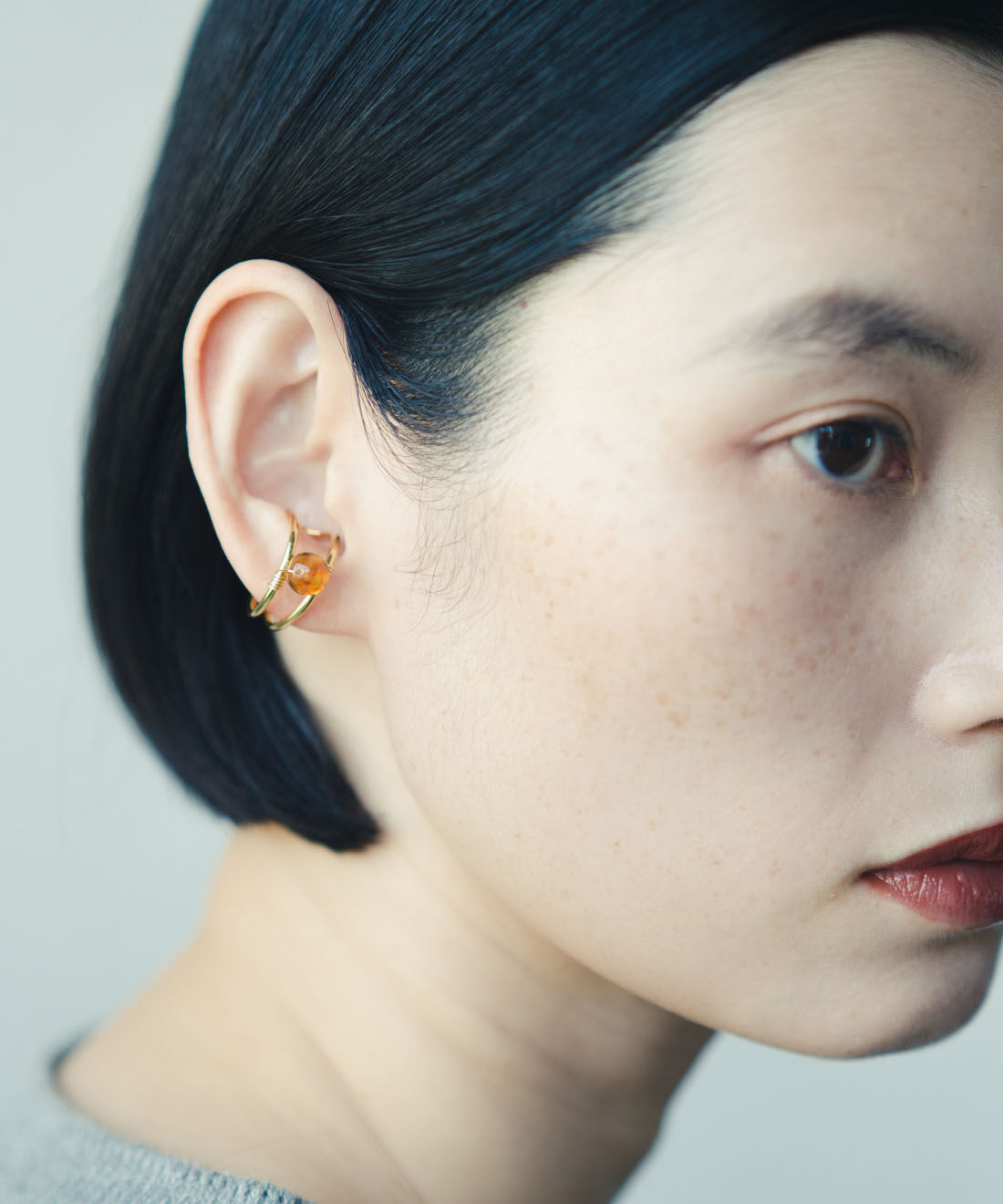 el:ment［エルメント］|el:ment　いにしえの光を閉じ込めた　リファインド琥珀のリングにもなるイヤカフ〈片耳用〉の会