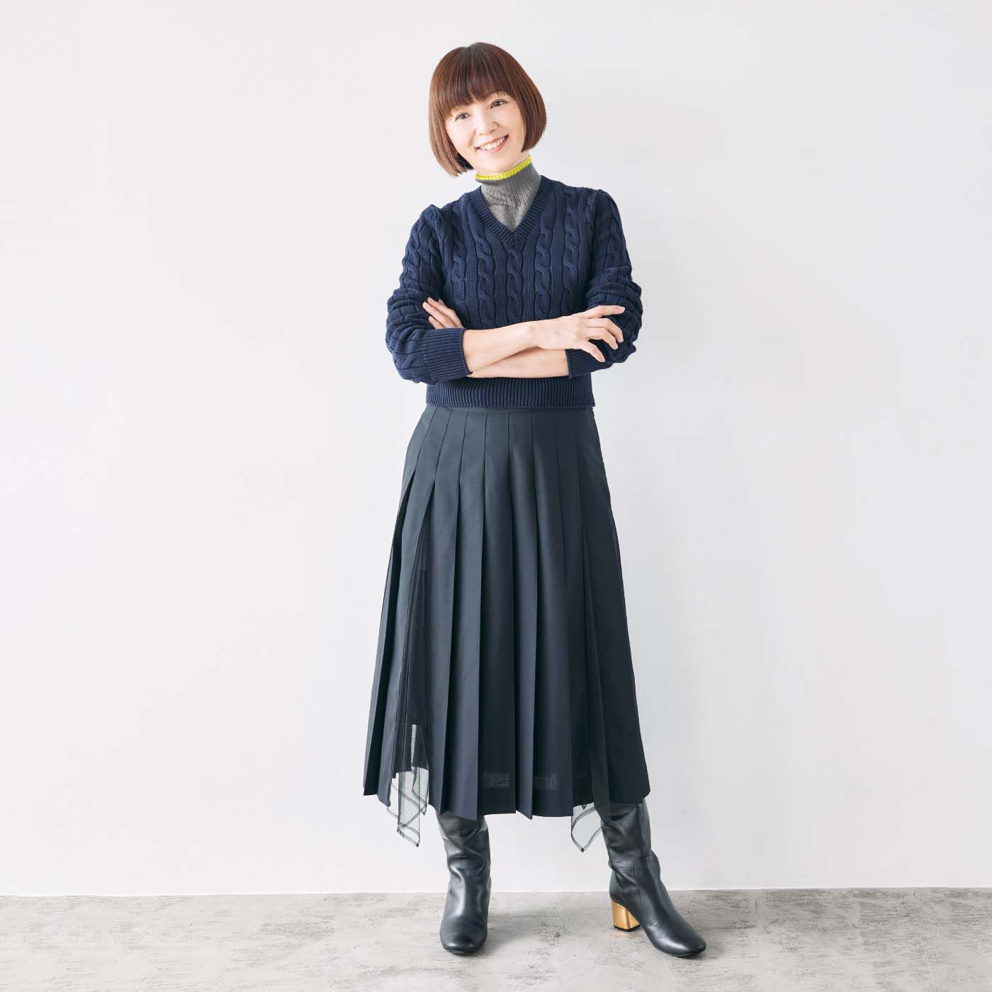 el:ment|大人の女史会×el:ment　首もとシルクたっぷり 好印象カラーの付けハイネックの会