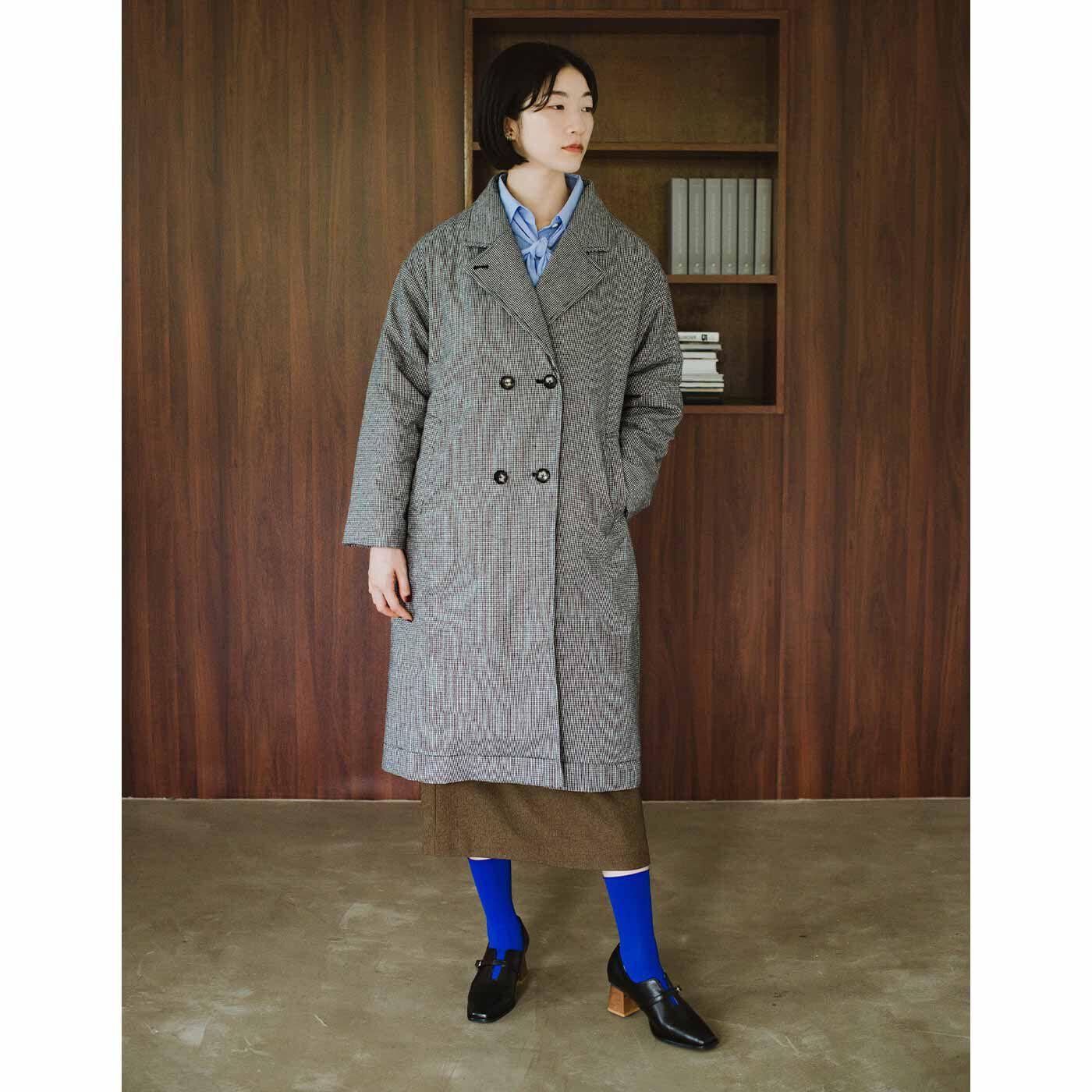 el:ment［エルメント］|el：ment×山本祐布子 内側ひらりバラの実が華やぐ 中わた入りで軽やか マフラーいらずジャケットコート