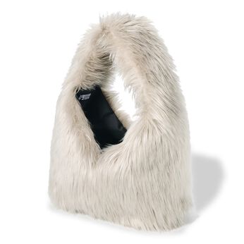 el:ment | ｅｌ岡田織物ファーおさんぽバッグ　グレー