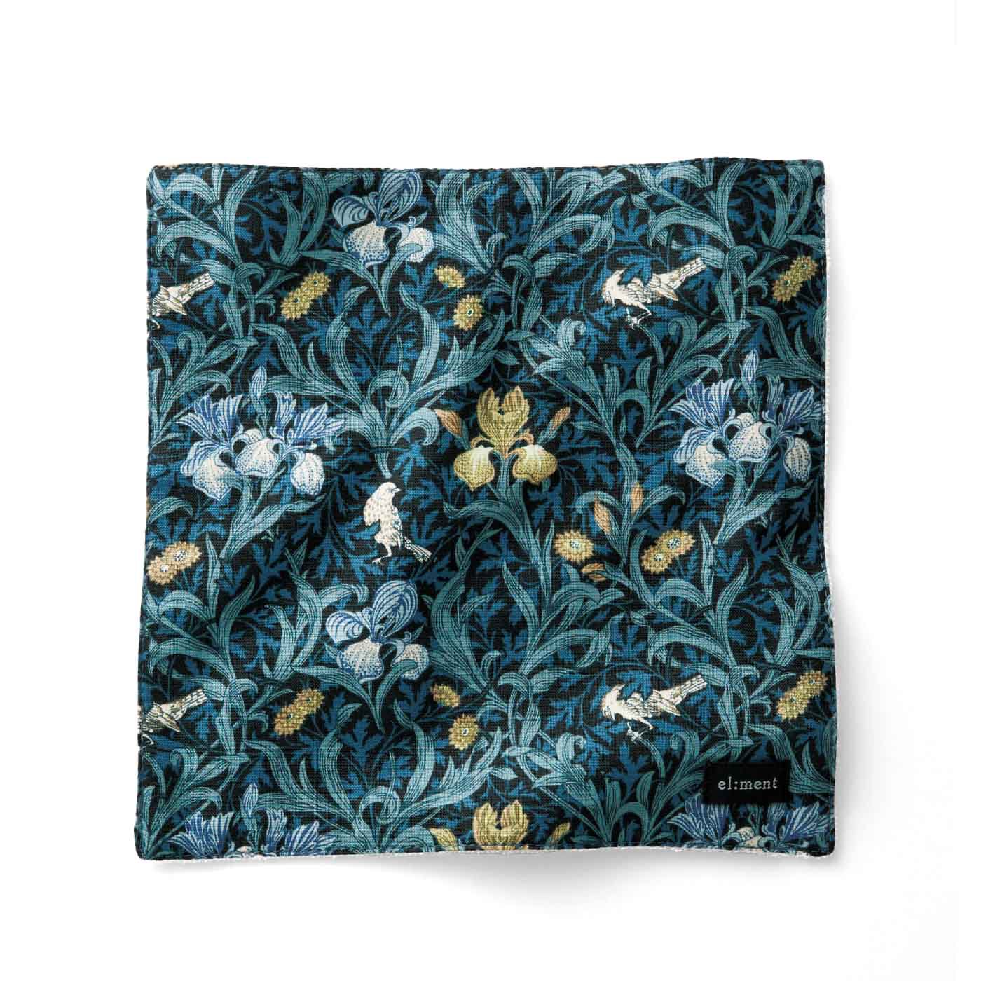 el:ment|【6月分以降お届け】el:ment　Fabric by BEST OF MORRIS　今治産パイルの吸水コンパクトタオルハンカチの会|Iris