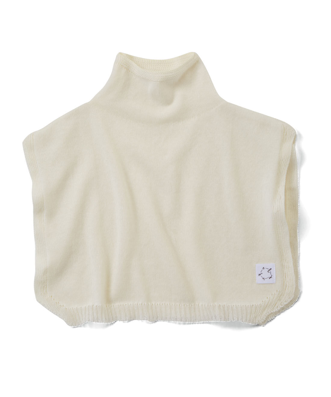 el:ment|el:ment　ホールガーメント（R）で編み立てた コットン100％シアー調付けハイネック〈ロング丈〉の会|〈パールホワイト〉