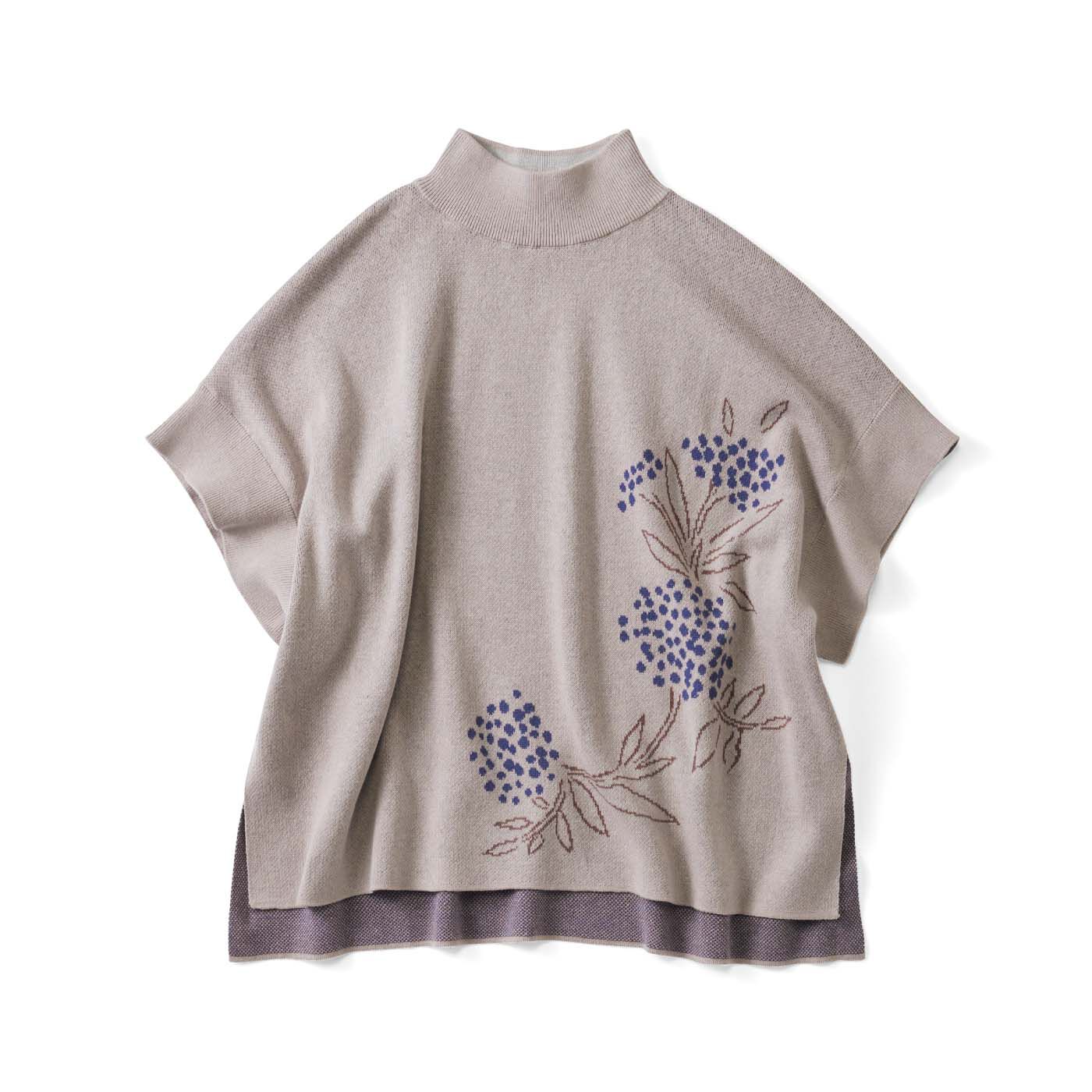 el:ment|el:ment×山本祐布子　あたためハーブ柄をまとう シルク混ハイネックのジャカードニットトップスの会|〈berries and birds〉