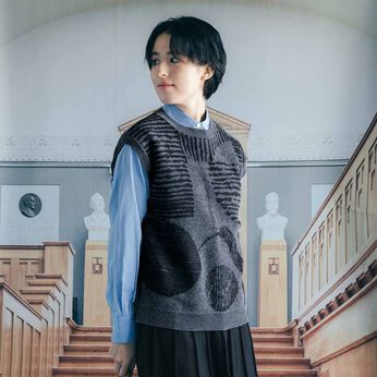 SAANA JA OLLI [サーナヤオッリ] | ふくれ編みコットン混ニットベスト