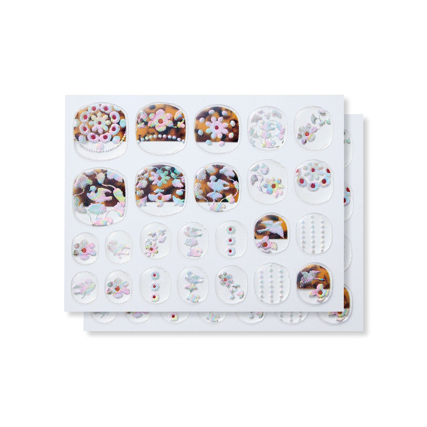 ミュージアム部|正倉院展×ミュージアム部　宝物の輝きを手もとに　螺鈿（らでん）風デザインが光る　ジェル風ネイルシール 2の会|●1回のお届けセット例です。