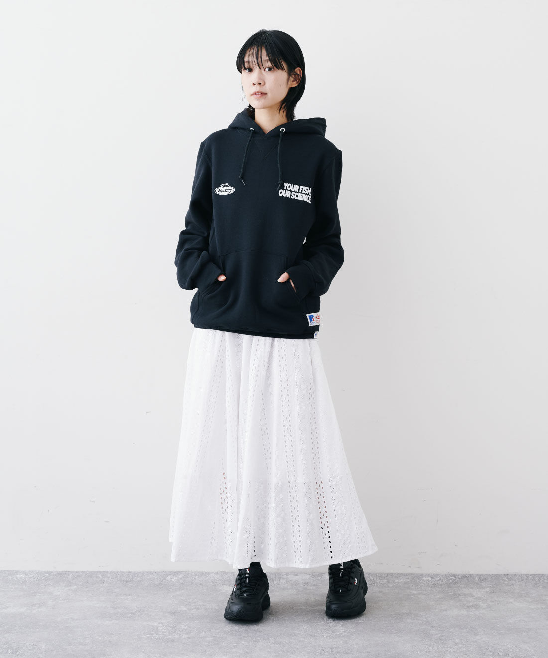 フェリシモファッションニュース|Vincent et Mireille EASY SKIRT【WEB LIMITED ITEMS】|モデル身長：163cm