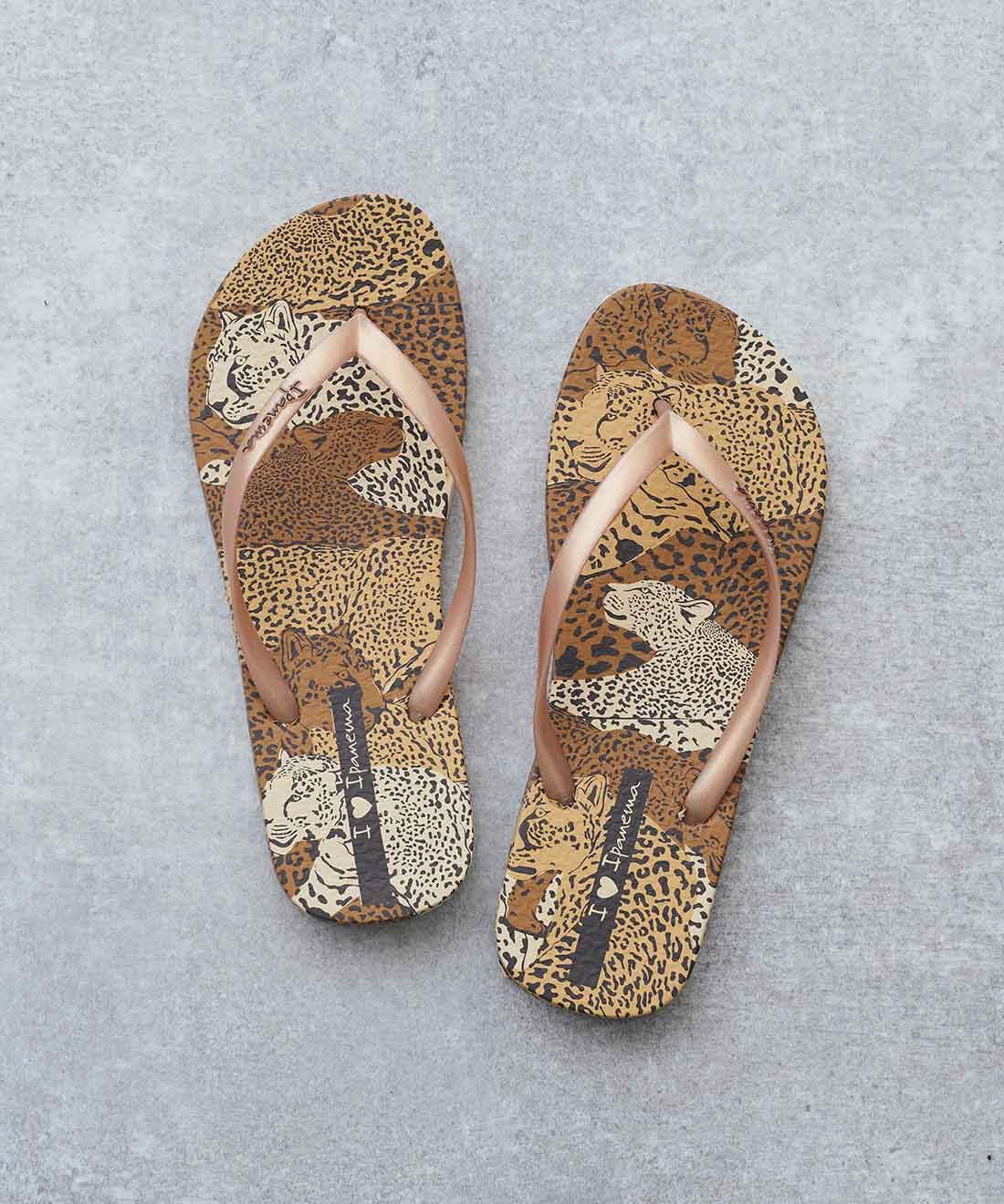 フェリシモファッションニュース|Ipanema ANIMAL PRINT VI サンダル(ベージュ/ゴールド/ブラウン)【WEB LIMITED ITEMS】