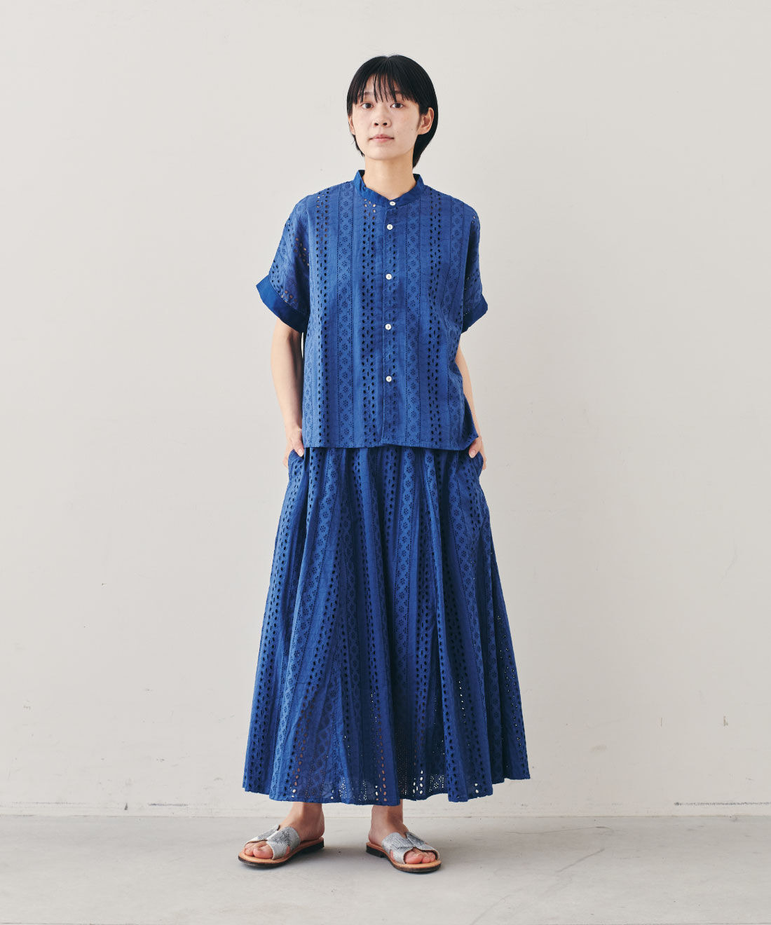 フェリシモファッションニュース|Vincent et Mireille SLEEVELESS BLOUSE【WEB LIMITED ITEMS】|モデル身長：163cm