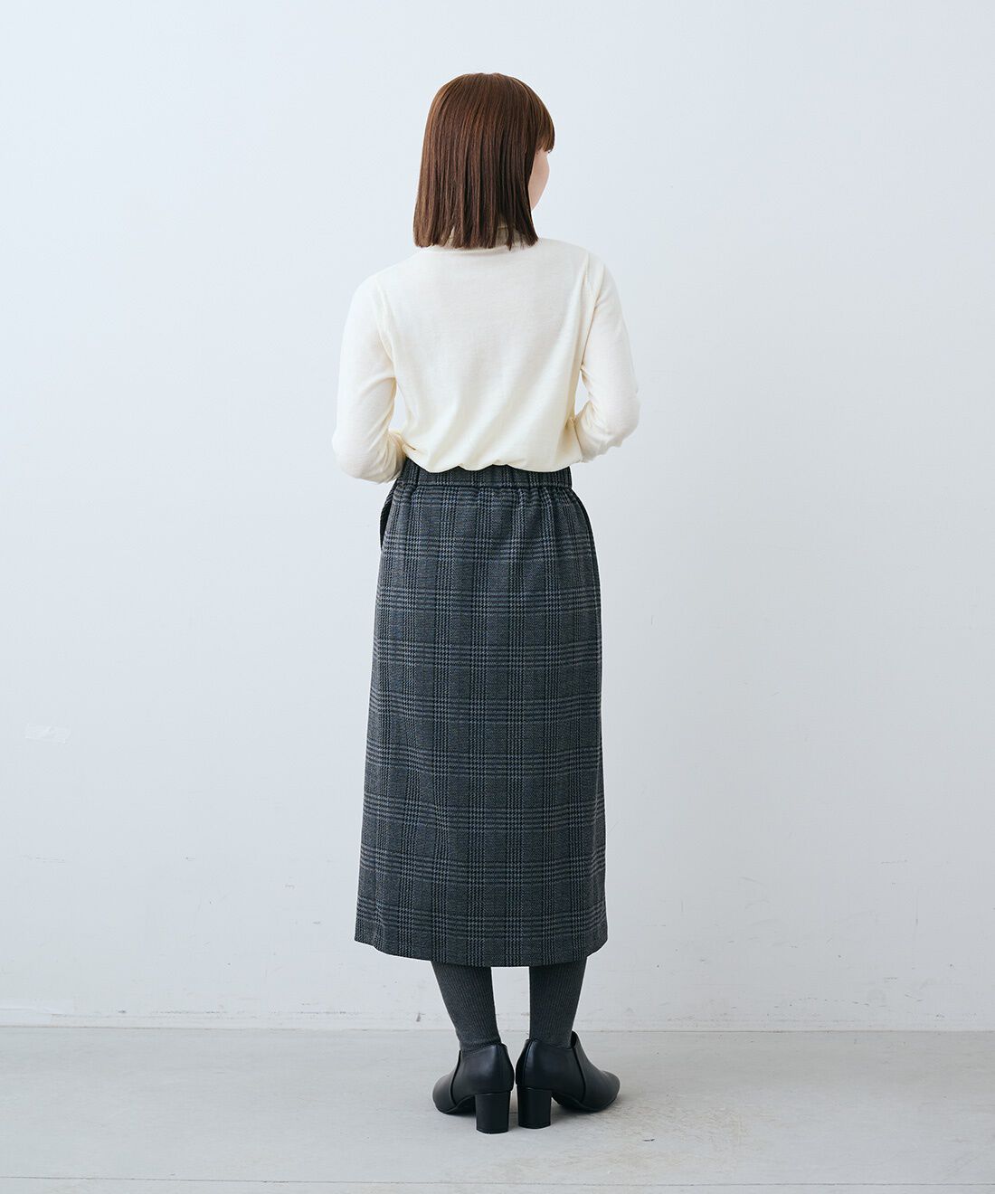 IEDIT|ラップ風着映えスカート〈グレー〉ＩＥのコーディネート