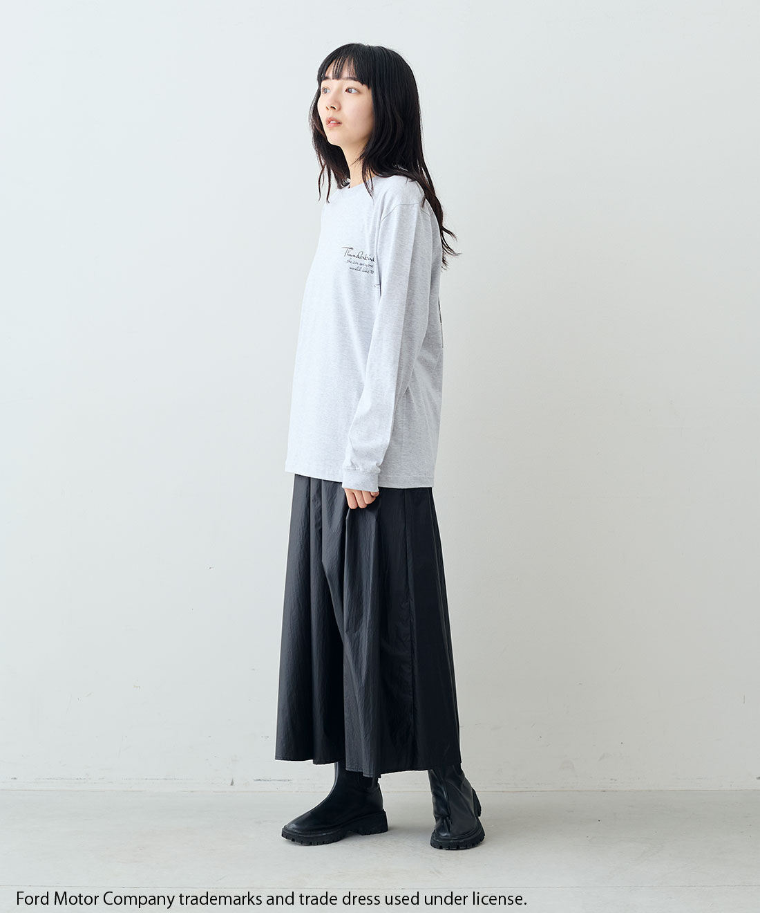 フェリシモファッションニュース|GOOD ROCK SPEED FORD LONG SLEEVE【WEB LIMITED ITEMS】|モデル身長：163cm　着用サイズ：M