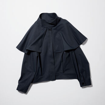 フェリシモファッションニュース | ケープデザイン ジャケット〈ネイビー〉