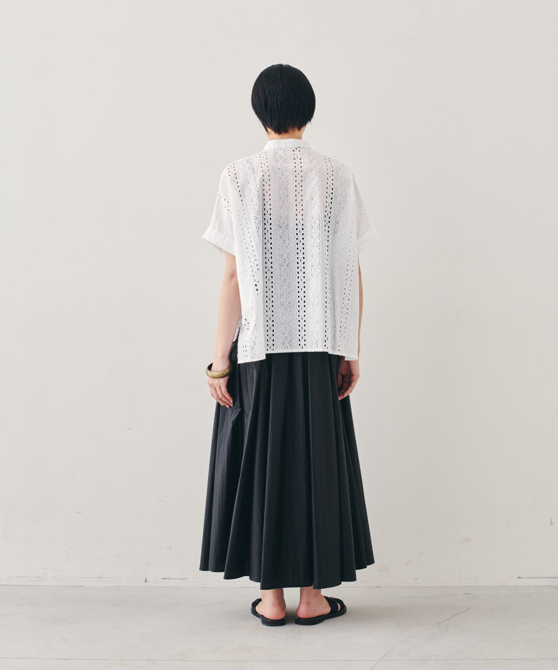 フェリシモファッションニュース|Vincent et Mireille SLEEVELESS BLOUSE【WEB LIMITED ITEMS】|モデル身長：163cm