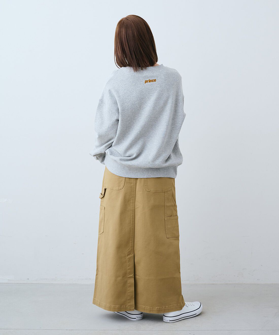 THREE FIFTY STANDARD|Princeクルーネック スウェッ トップス〈杢グレー〉のコーディネート