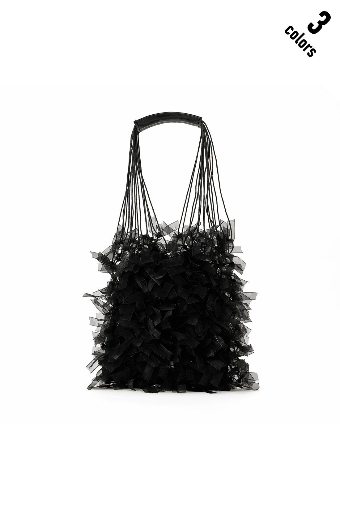 MEDE19F [メデ・ジュウキュウ]|CASSELINI　チュールリボンバッグ【WEB LIMITED ITEMS】|1.ブラック