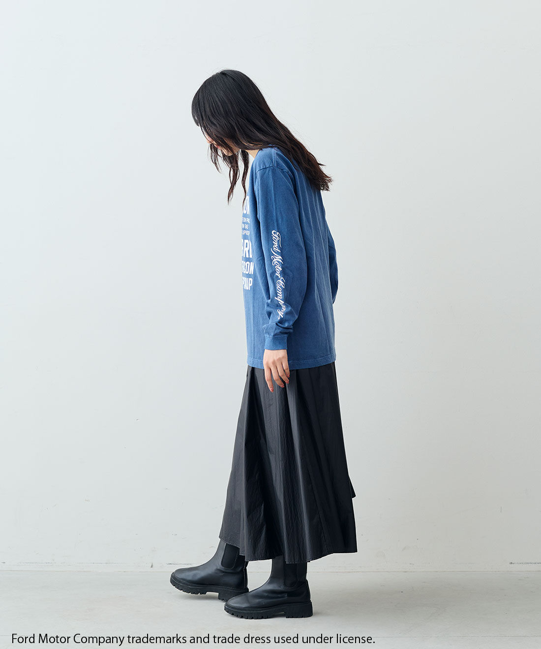 フェリシモファッションニュース|GOOD ROCK SPEED FORD LONG SLEEVE【WEB LIMITED ITEMS】|モデル身長：163cm　着用サイズ：M