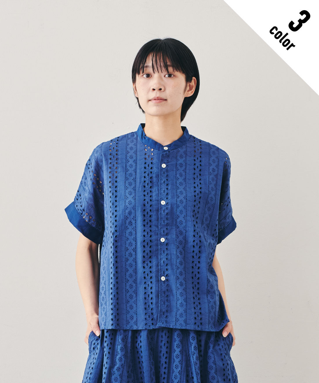フェリシモファッションニュース|Vincent et Mireille SLEEVELESS BLOUSE【WEB LIMITED ITEMS】|2.BLUE