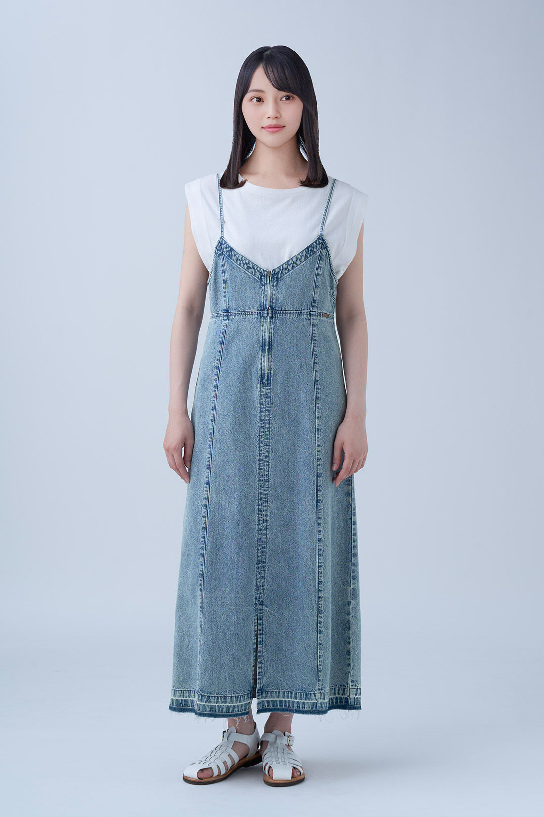 MEDE19F|タック遣い フレンチスリーブコットントップスの会とタック遣い フレンチスリーブ コットントップスの会のコーディネート