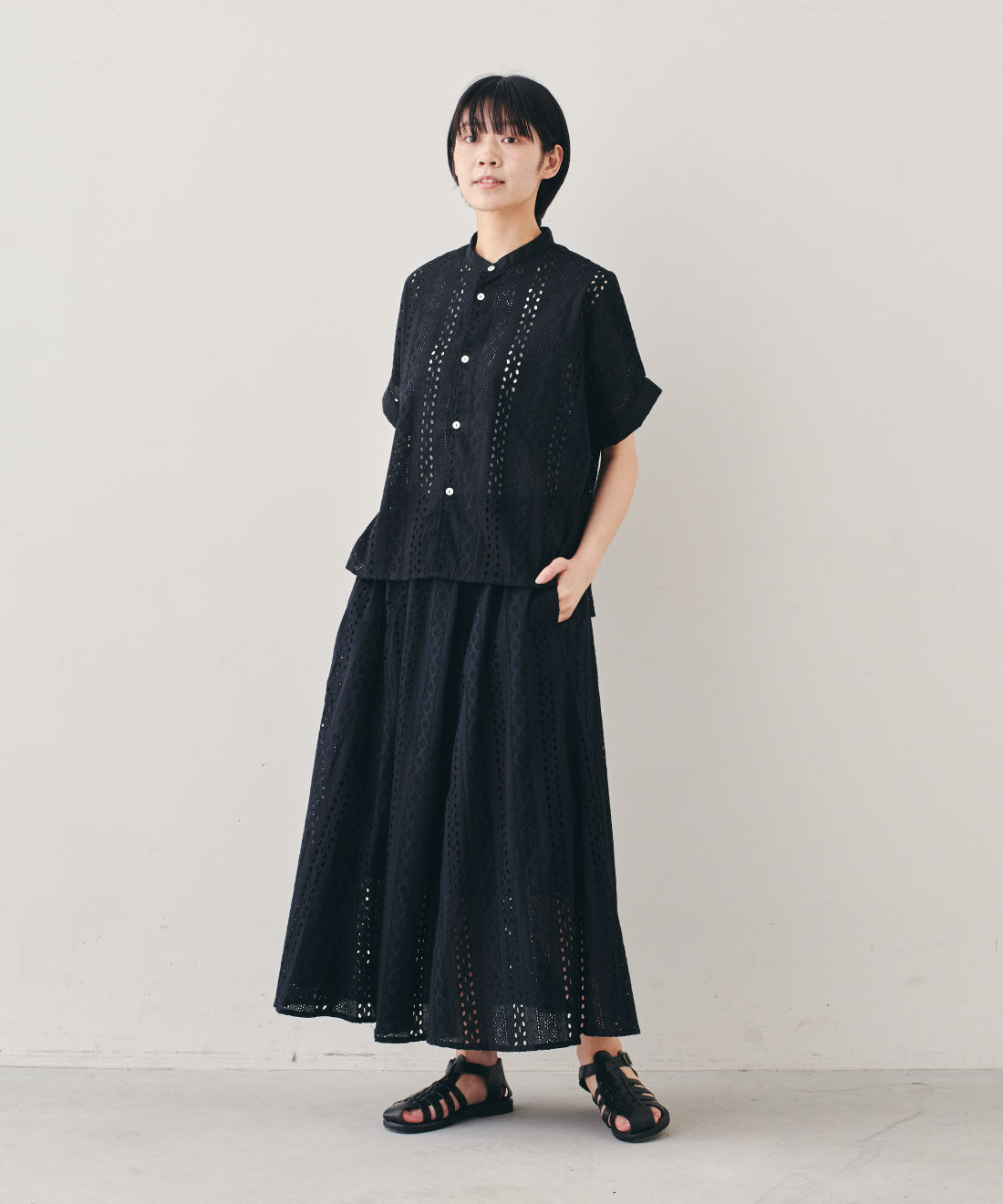 フェリシモファッションニュース|Vincent et Mireille SLEEVELESS BLOUSE【WEB LIMITED ITEMS】|モデル身長：163cm