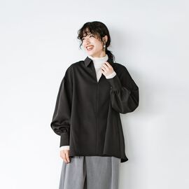 haco! | ゆるシルエットのボリュームスリーブブラウス〈ブラック〉