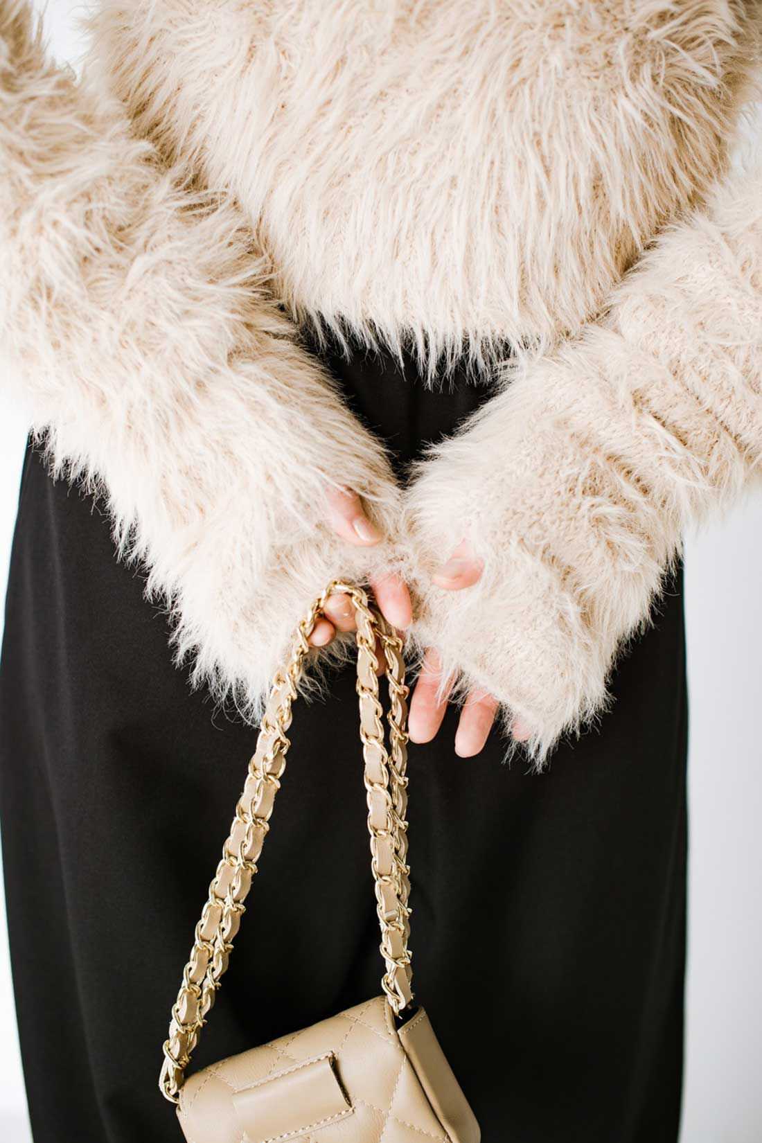 haco!|ｈａｃｏ！×ＮＯＫＩ 花をまとうコラボシリーズ【糸菊】ふわっふわのニット＆アームウォーマー