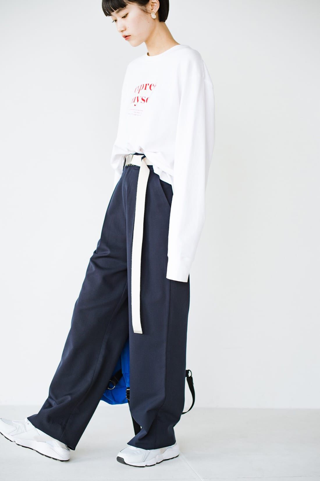 haco!|ｈａｃｏ！ フォーマルをもっと自由に！ＲＢＴＸＣＯ ｆｏｒ ｈａｃｏ！ 自分史上最長の脚になれるパンツ〈ネイビー〉
