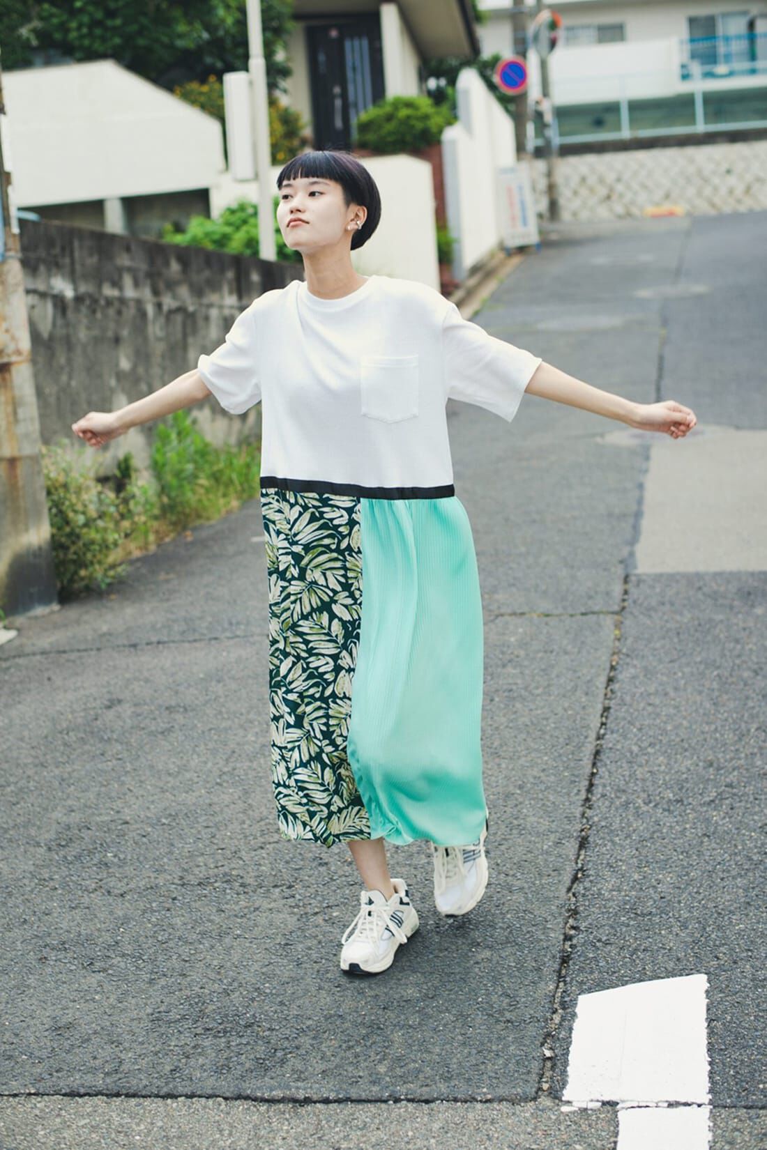 haco!|ｈａｃｏ！　特別感＆オシャレさ＆テンション３割増しな異素材ミックスワンピース　ＹＥＡＨ　ＲＩＧＨＴ！！　ｆｏｒ　ｈａｃｏ！