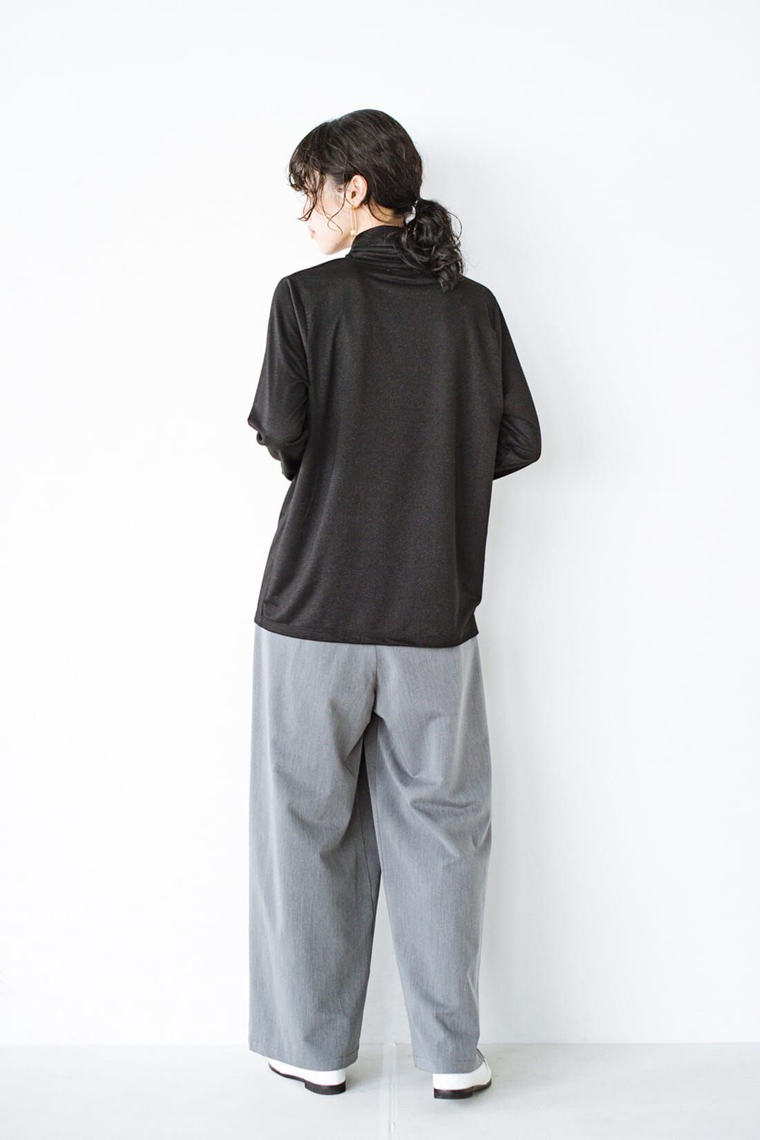 haco!|ＡＮＮＡ ＬＵＮＡ ラメフライスハイネックプルオーバー〈ブラック〉