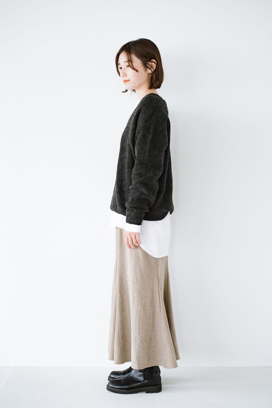 haco!|ｈａｃｏ！　大人っぽさも女っぽさも欲しいときの相棒！　やさしい雰囲気だけどぼやけない起毛素材がポイントのマーメイドスカートｂｙ　ｗｈｏ　ｍａｄｅ　ｍｅ