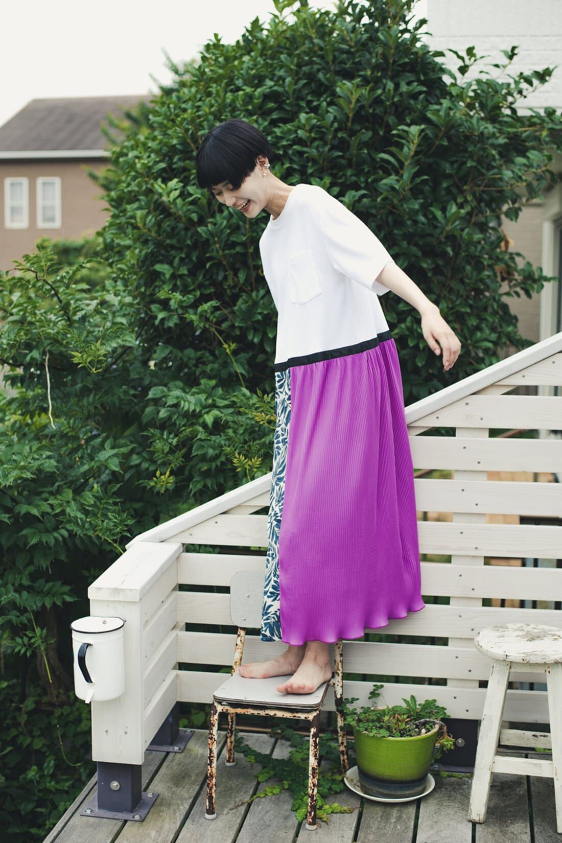 haco!|ｈａｃｏ！　特別感＆オシャレさ＆テンション３割増しな異素材ミックスワンピース　ＹＥＡＨ　ＲＩＧＨＴ！！　ｆｏｒ　ｈａｃｏ！