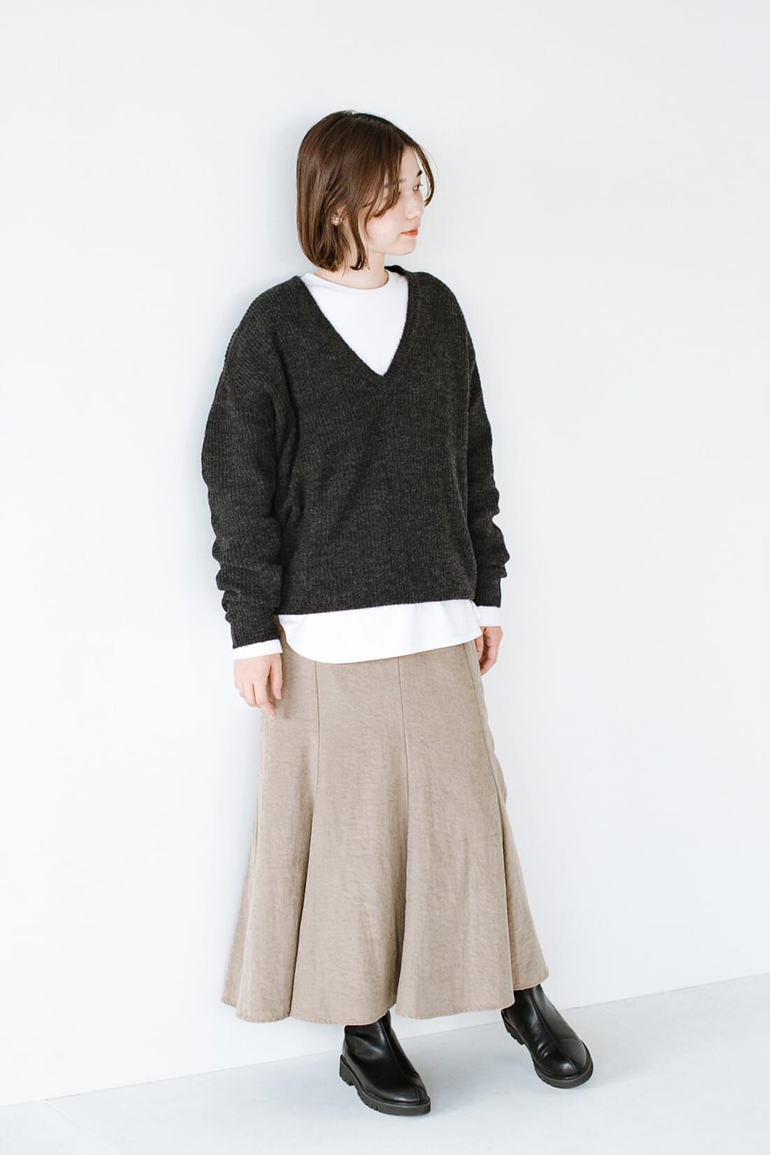 haco!|ｈａｃｏ！　大人っぽさも女っぽさも欲しいときの相棒！　やさしい雰囲気だけどぼやけない起毛素材がポイントのマーメイドスカートｂｙ　ｗｈｏ　ｍａｄｅ　ｍｅ